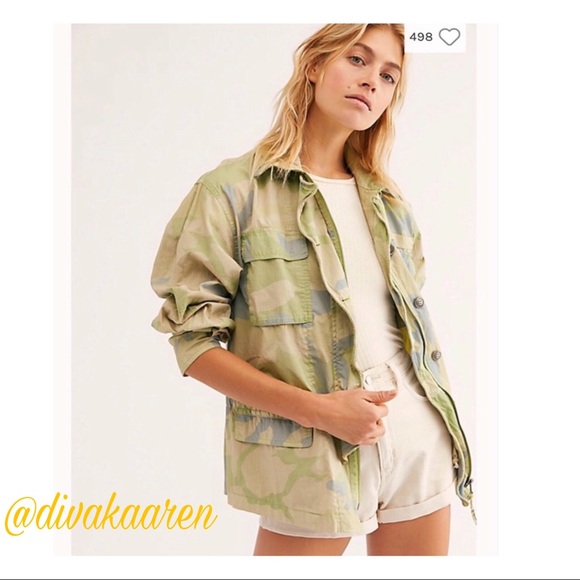 Free People Jackets & Blazers - FREE PEOPLE Lead The Way Camo Jacket